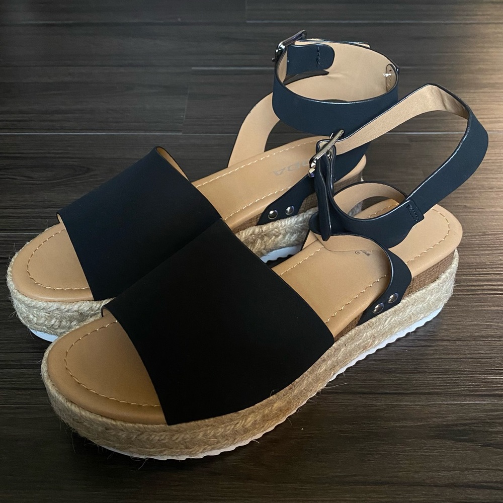 Black Espadrille Sandals